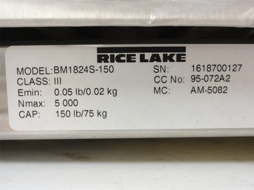 Rice-Lake BM1824S-150; Bench Scale Base; 150LB/75KG Capacity