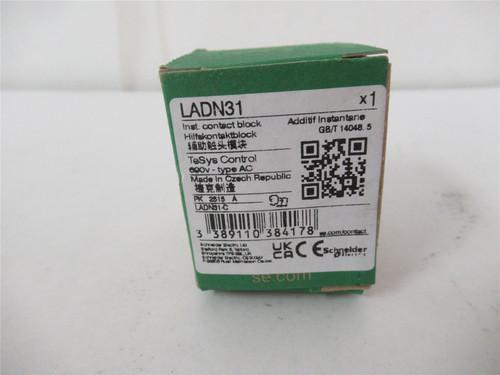 Schneider LADN31; Auxiliary Contact Block  10AMP 4-Pole