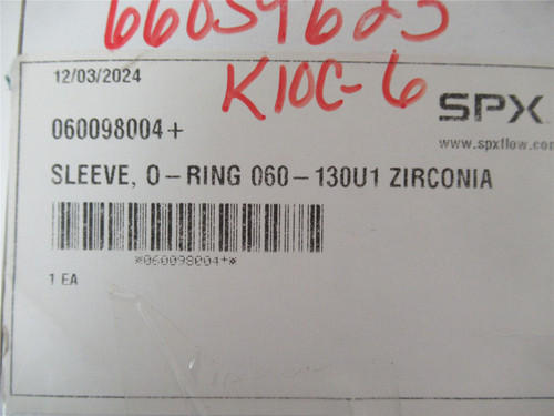 SPX Flow 60098004; Zirconia Sleeve For Waukesha