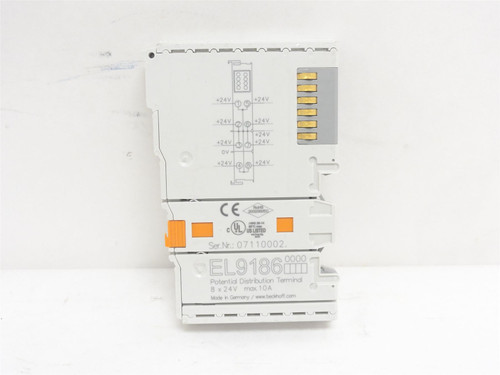 Beckhoff EL9186; Potential Distribution Terminal; 8X24VDC