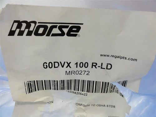 Morse 60DVX100R-LD; Gear Speed Reducer; 100:1 Ratio; 1750RPM