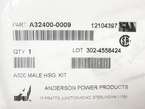 Anderson Power A32400-0009; Heavy Duty Male Power Connector