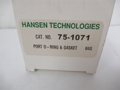 Hansen Tech 75-1071; Kit Port Plug O Ring and Gasket