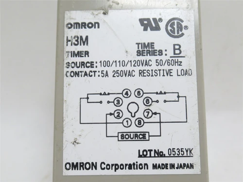 Omron H3M-AC120-B ; Time Delay Relay; Multi-Function; 120VAC