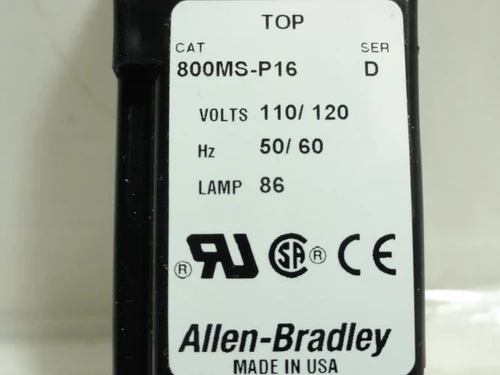 Allen-Bradley 800MS-P16; Pilot Light; 110/120V@50/60Hz; Lamp 86