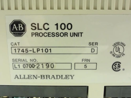 Allen-Bradley 1745-LP101; Processor Unit; 85-132VAC Supply