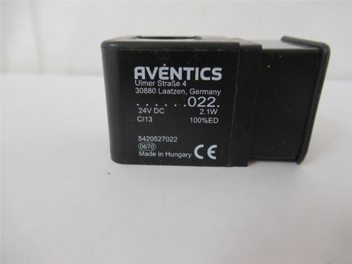 Aventics 5420527022; Pneumatic Solenoid Coil  24VDC