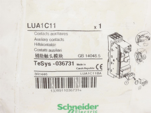 Schneider LUA1C11; Aux-Contact Block; 1-NC; 1-NO; 25A; 250VAC