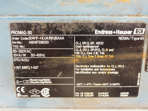 Endress+Hauser 50W1F-HL0A1RK2BAAA; Flow Meter Controller