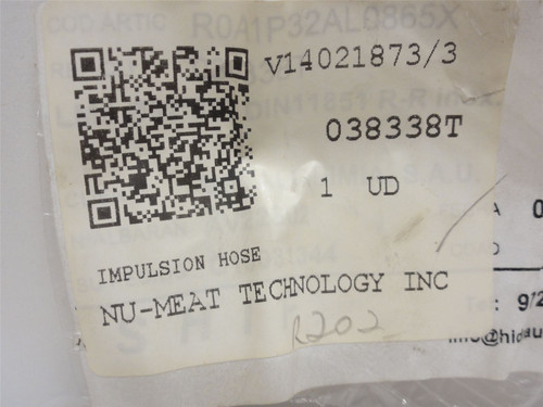 Metalquimia 038338T; Impulsion Hose; 34" Long; 6BAR