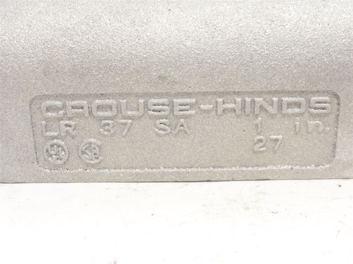Crouse-Hinds LR37SA; Aluminum Conduit Body; 90Deg; 1NPT
