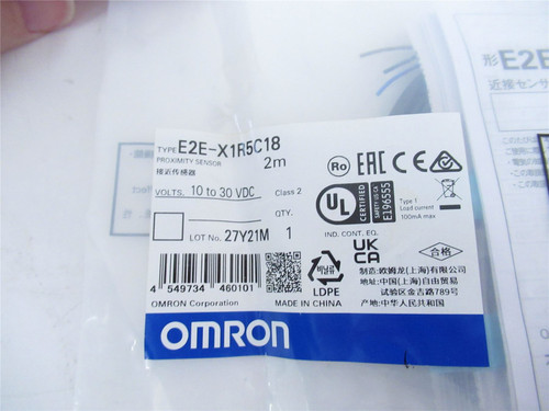 Omron E2E-X1R5C18; Proximity Sensor 10-30VDC 2m FactorySealed
