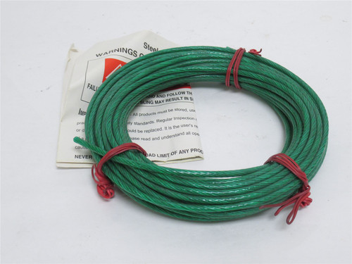 Dayton 2VJY1; Coated Cable; Steel;  7 x 7; 1/8" Cable; 50'