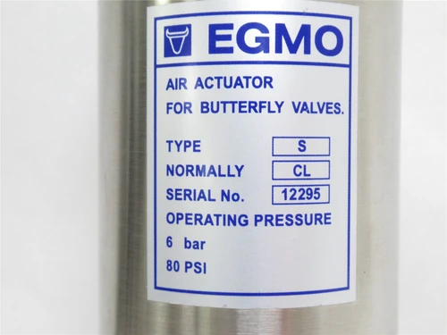 Cooling Applied 16604; Actuated Butterfly Valve; SS; 1-1/2"