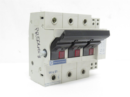 Telemecanique GK1-ES; Panel Mount Fuse Holder; 3-Pole