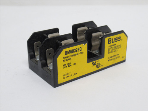 Bussmann BM6032SQ; Fuse Holder; 2P; 30A; 600VAC; 10AWG