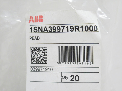 ABB 1SNA399719R1000; Bag-20; Terminal Block Markers/Tags
