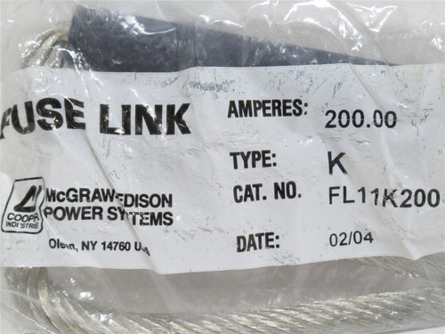Cooper FL11K200; Medium Voltage Fuse Link; 200A