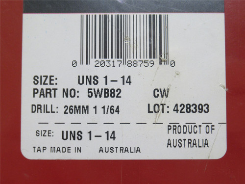 Recoil 5WBB2; Thread Repair Kit; Size: UNS 1-1/4