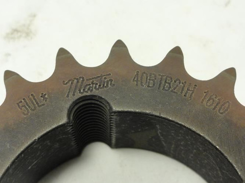 Martin 40BTB21H-1610; Bushed Sprocket # 40; 21T; Hardened