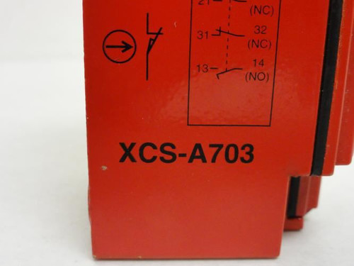 Telemecanique XCS-A703; Safety Interlock Switch; 300VAC; 1 NO; 2 NC