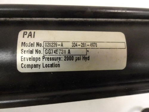 PAI 020239-A; Hydraulic Cylinder 2"B x 18" S