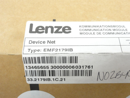 Lenze EMF2179IB; Devicenet Communications Module; Ser: 8200