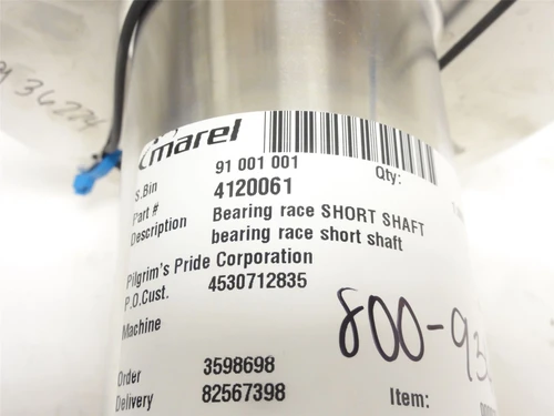 Marel 4120061; Stainless Steel Short Shaft Bearing Race