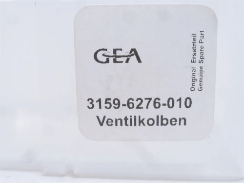 GEA 3159-6276-010; Stainless Steel Shoot Control Piston Valve