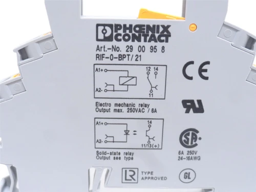 Phoenix RIF-0-BPT/21; Lot-2 Relay Sockets 2900958; 6A; 250VAC