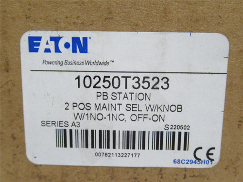 Eaton 10250T3523; Selector Switch Station Off/On; 30.5mm