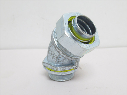 Raco 3444; Liquidtight Connector; 45Deg Elbow; 1"
