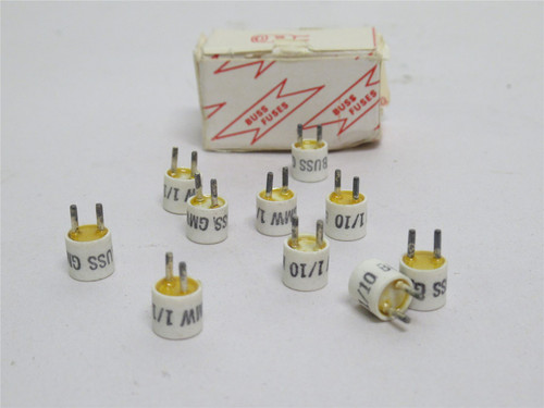 Bussmann GMW-1/10; Box-10 Telecom Protection Fuses; 1/10A
