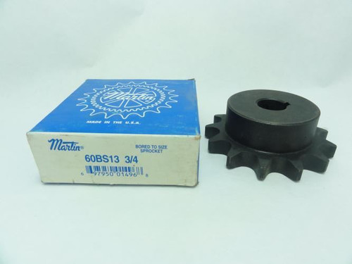 Martin 60BS13-3/4; Sprocket # 60 13T 3/4"ID