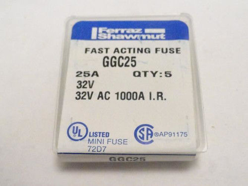 Ferraz GGC25; Box-5 Fuse; 25A 32VAC