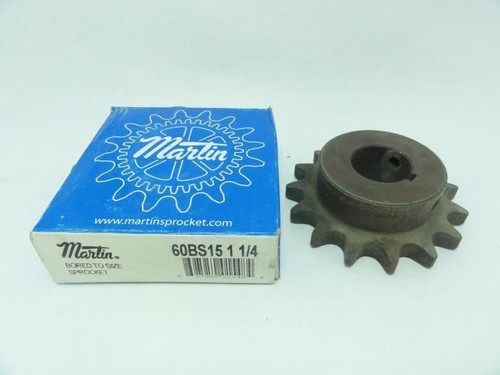 Martin 60BS15-1-1/4; Sprocket # 60 15T 1-1/4"ID