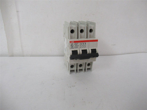 ABB S203UPK6; Circuit Breaker 3P 6A Din Rail Mount
