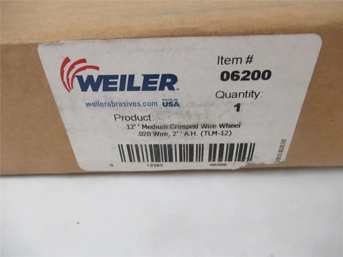 Weiler 06200_; Wheel Brush: 6" Wheel Dia; 1/2" Face Width