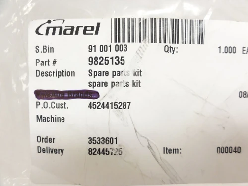 Marel 9825135; Service/Rebuild Kit For CB3 Pump