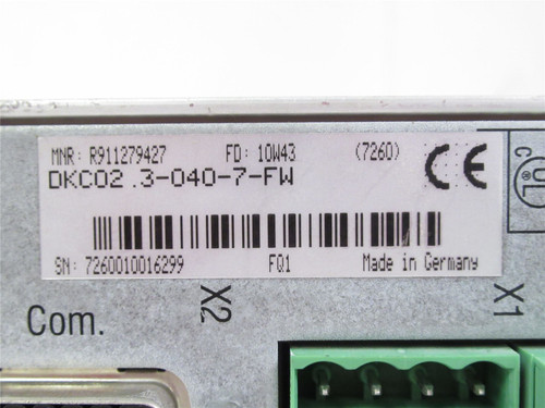 Rexroth DKC02.3-040-7-FW; Servo Drive - Shipping Damage