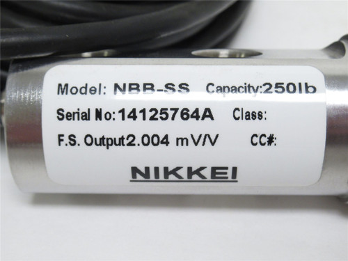 Nikkei NBB-250-SS; Load Cell; Beam;  250Lb. 6-5/8" Length