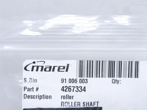 Marel 4267334; Steel Roller Shaft; 6-5/8" Long