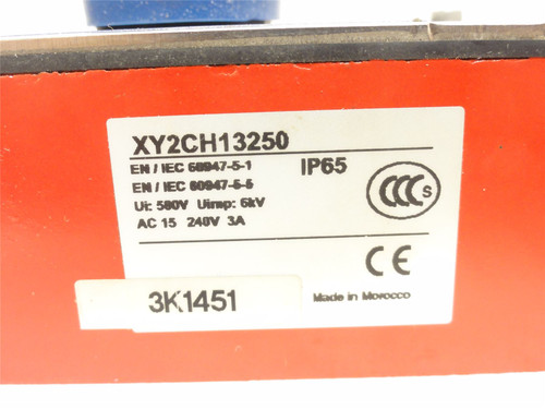 Telemecanique XY2CH13250; Cable Pull Switch; 3A; 24VAC; 1/2NPT
