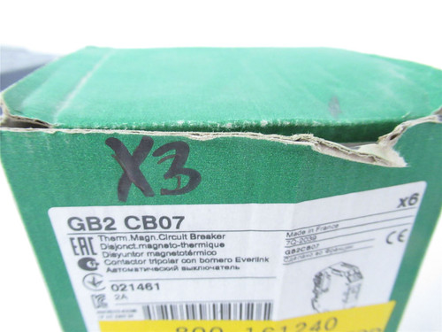 Schneider GB2 CB07; Circcuit Breaker 2 Amp 1 Pole 277/415VAC