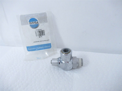 Bimba FQP6; Pneumatic Regulator Flow Control 3/8"OD 3/8NPT