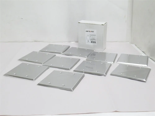 Enerlites 7702-10P-UU; Box-10; Blank Wall Plate Covers; SS