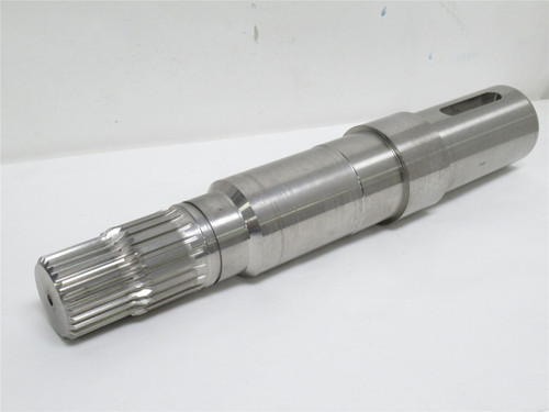 MFG- MDL-UNKN-227918; Splined Pump Shaft; SS; Keyed; 19" Long