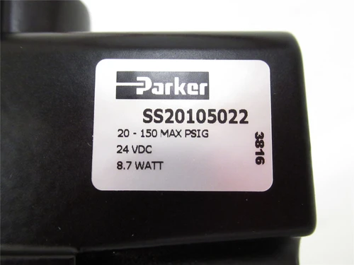 Parker SS20105022; Pneumatic Solenoid Valve; 24VDC; 20-150PSI