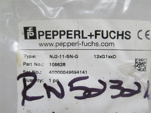 Pepper+Fuchs NJ2-11-SN-G; Prox Sensor 106628; 10-30 VDC