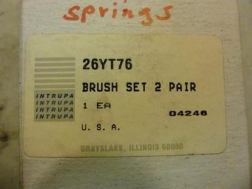 Intrupa Parts 26YT76; Brush Set of 2 Pair